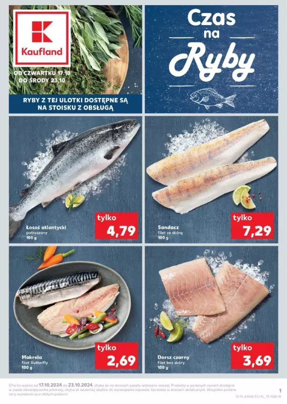 Kaufland - gazetka promocyjna Czas na ryby od czwartku 17.10 do środy 23.10