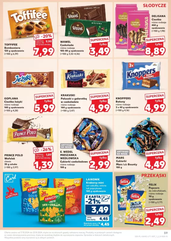 Kaufland - gazetka promocyjna Oferta Kaufland od czwartku 17.10 do środy 23.10 - strona 59