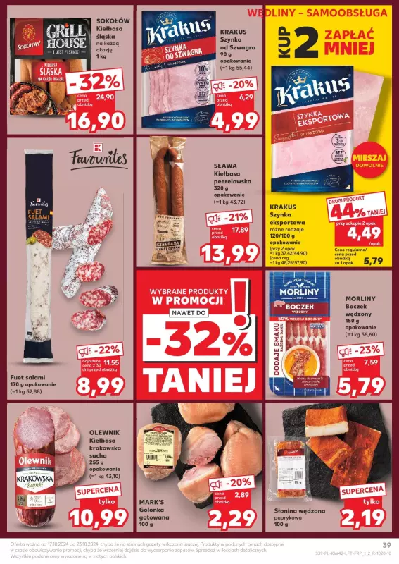 Kaufland - gazetka promocyjna Oferta Kaufland od czwartku 17.10 do środy 23.10 - strona 39