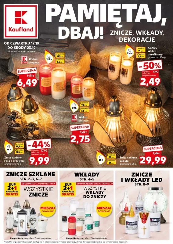 Kaufland - gazetka promocyjna Oferta Kaufland - Znicze  do środy 23.10