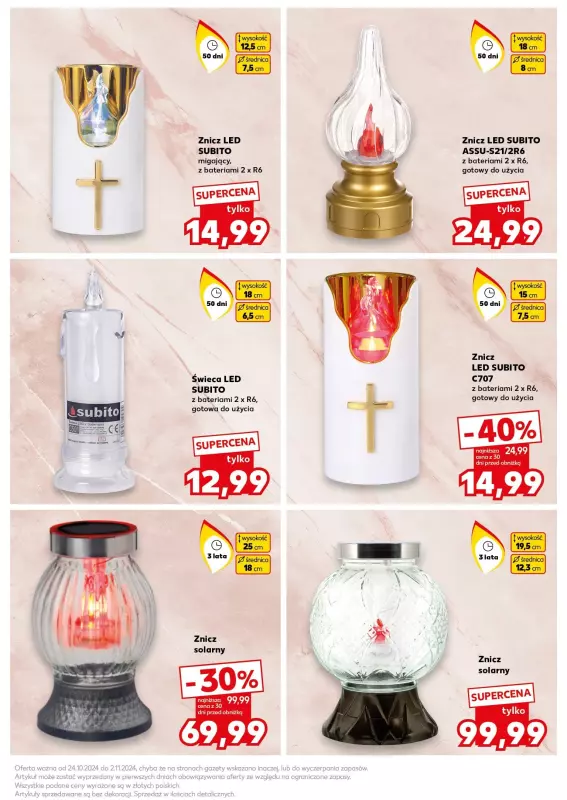 Kaufland - gazetka promocyjna Oferta Kaufland - Znicze  do soboty 02.11 - strona 9