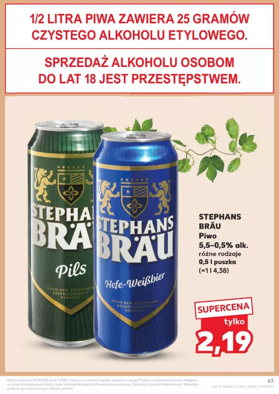 Kaufland - gazetka promocyjna Oferta Kaufland  do środy 06.11 - strona 63