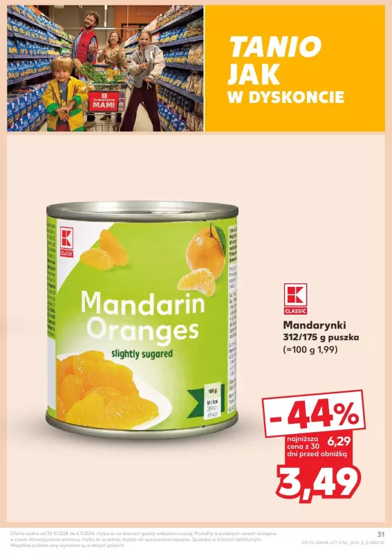 Kaufland - gazetka promocyjna Oferta Kaufland  do środy 06.11 - strona 31