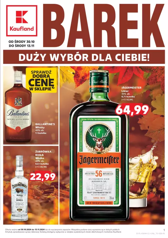 Kaufland - gazetka promocyjna Barek Kauflandu  do środy 13.11