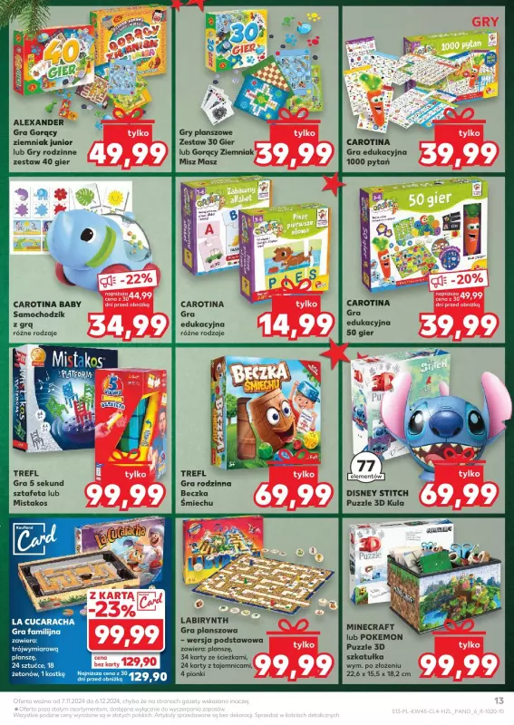 Kaufland - gazetka promocyjna Kaufland - Mikołajki piękne jak z bajki! od czwartku 07.11 do piątku 06.12 - strona 13