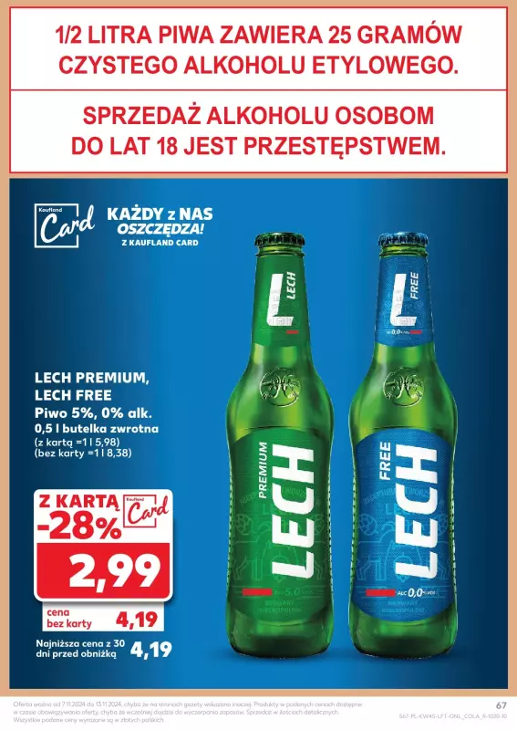 Kaufland - gazetka promocyjna Oferta Kaufland  do środy 13.11 - strona 67