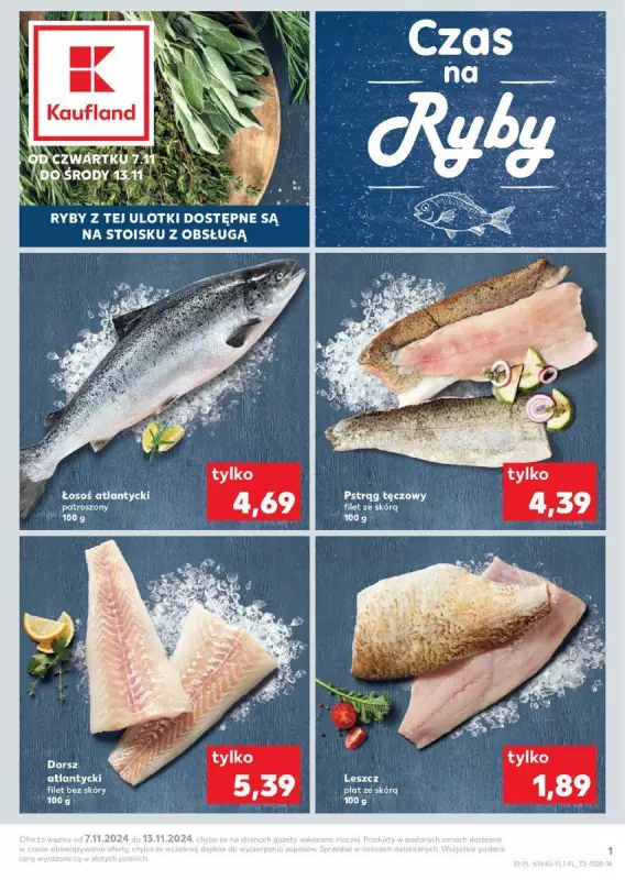 Kaufland - gazetka promocyjna Czas na ryby od czwartku 07.11 do środy 13.11