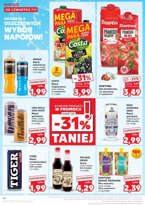 Kaufland - gazetka promocyjna Oferta Kaufland od czwartku 07.11 do środy 13.11 - strona 68