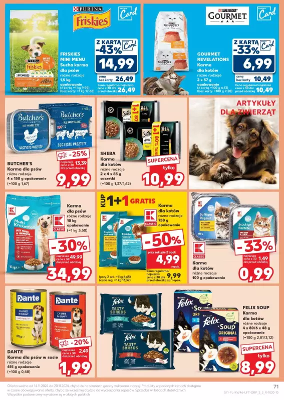 Kaufland - gazetka promocyjna Oferta Kaufland od czwartku 14.11 do środy 20.11 - strona 71