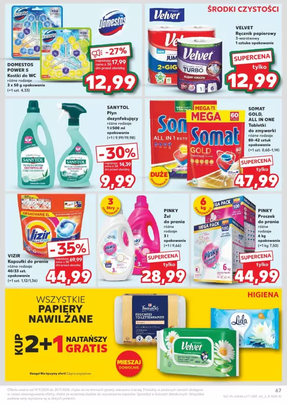 Kaufland - gazetka promocyjna Oferta Kaufland od czwartku 14.11 do środy 20.11 - strona 67