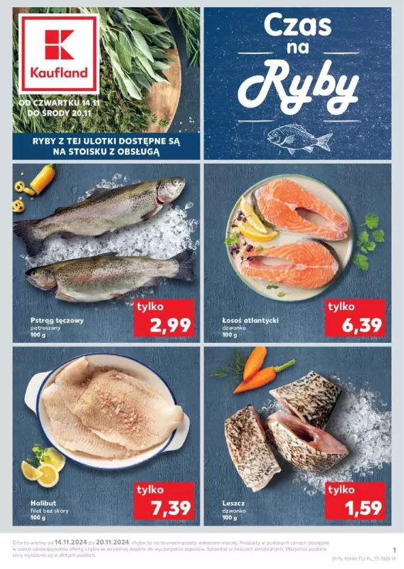 Kaufland - gazetka promocyjna Czas na ryby od czwartku 14.11 do środy 20.11