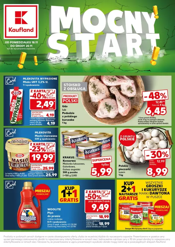 Kaufland - gazetka promocyjna Mocny Start od poniedziałku 18.11 do środy 20.11