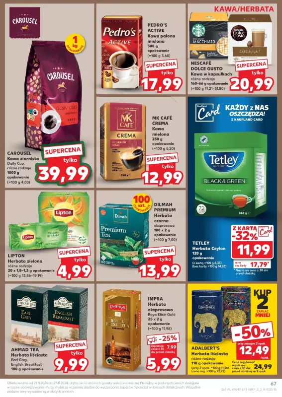 Kaufland - gazetka promocyjna Oferta Kaufland od czwartku 21.11 do środy 27.11 - strona 67