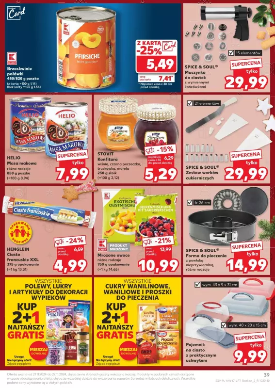 Kaufland - gazetka promocyjna Oferta Kaufland od czwartku 21.11 do środy 27.11 - strona 39