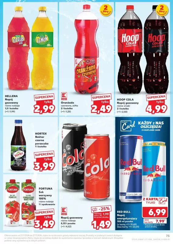 Kaufland - gazetka promocyjna Oferta Kaufland od czwartku 21.11 do środy 27.11 - strona 75