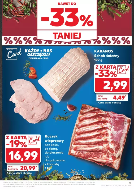 Kaufland - gazetka promocyjna Oferta Kaufland od czwartku 21.11 do środy 27.11 - strona 13