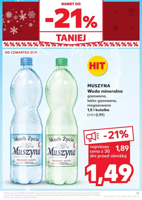 Kaufland - gazetka promocyjna Oferta Kaufland od czwartku 21.11 do środy 27.11 - strona 73