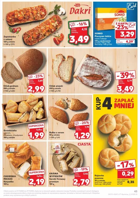 Kaufland - gazetka promocyjna Oferta Kaufland od czwartku 21.11 do środy 27.11 - strona 43