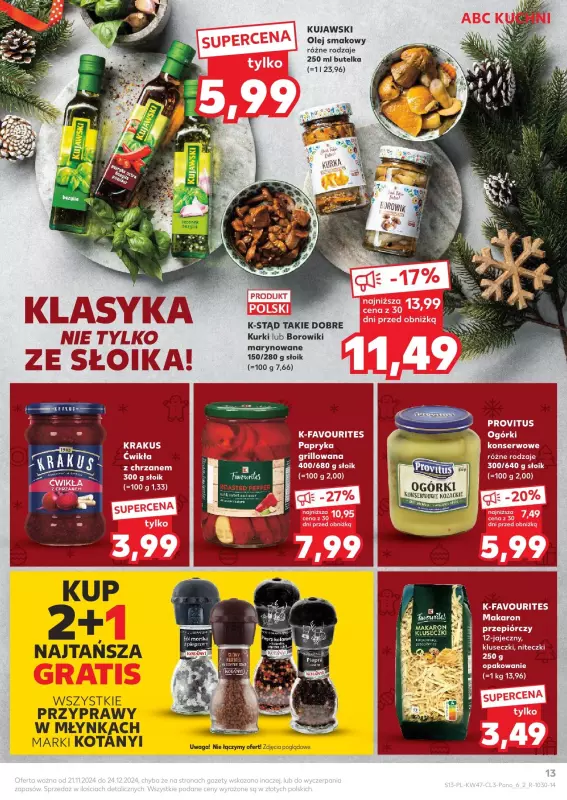 Kaufland - gazetka promocyjna Oferta Kaufland - Smak Świąt od czwartku 21.11 do wtorku 24.12 - strona 13