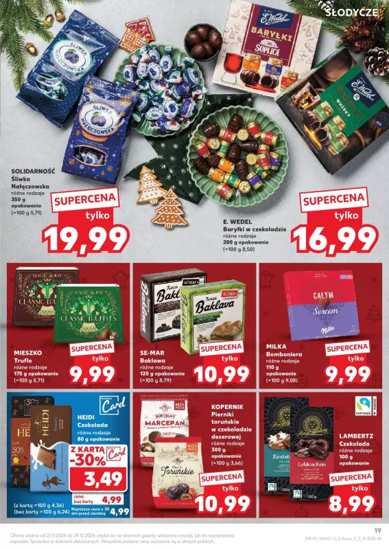 Kaufland - gazetka promocyjna Oferta Kaufland - Smak Świąt od czwartku 21.11 do wtorku 24.12 - strona 19