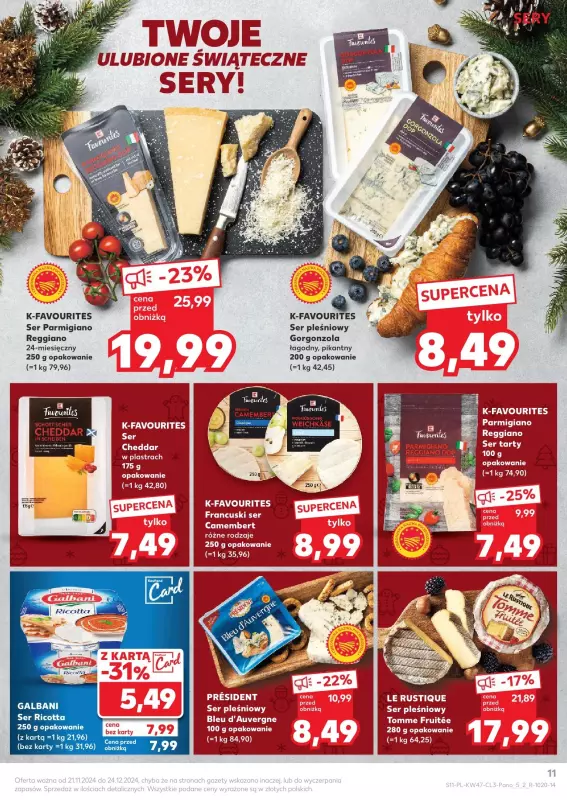 Kaufland - gazetka promocyjna Oferta Kaufland - Smak Świąt od czwartku 21.11 do wtorku 24.12 - strona 11