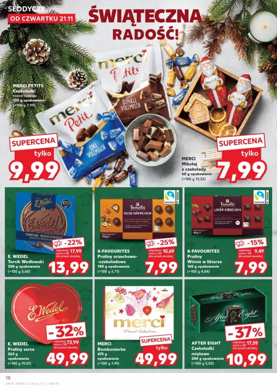 Kaufland - gazetka promocyjna Oferta Kaufland - Smak Świąt od czwartku 21.11 do wtorku 24.12 - strona 18