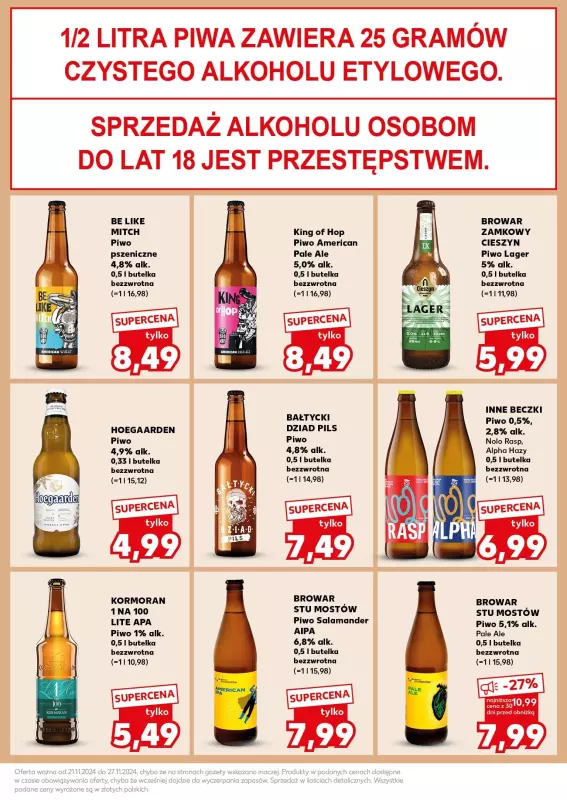 Kaufland - gazetka promocyjna Mocny Start od poniedziałku 25.11 do środy 27.11 - strona 39