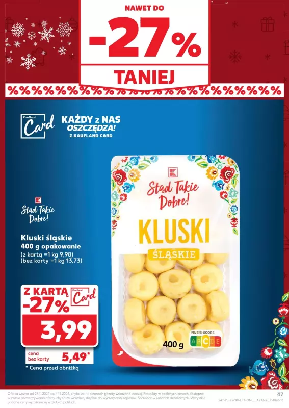 Kaufland - gazetka promocyjna Oferta Kaufland od czwartku 28.11 do środy 04.12 - strona 47