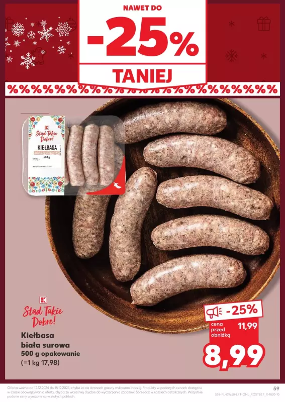 Kaufland - gazetka promocyjna Oferta Kaufland od czwartku 12.12 do środy 18.12 - strona 59