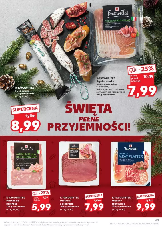 Kaufland - gazetka promocyjna Oferta Kaufland od czwartku 12.12 do środy 18.12 - strona 63