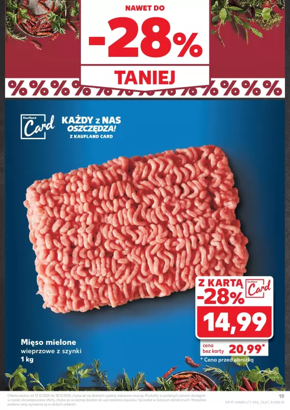 Kaufland - gazetka promocyjna Oferta Kaufland od czwartku 12.12 do środy 18.12 - strona 19