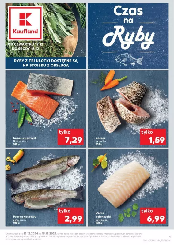 Kaufland - gazetka promocyjna Czas na ryby od czwartku 12.12 do środy 18.12