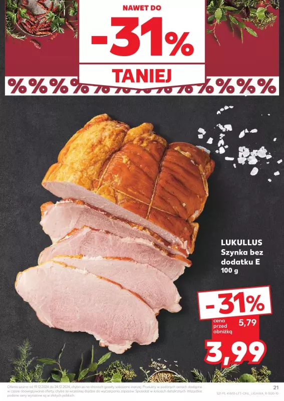 Kaufland - gazetka promocyjna Oferta Kaufland  do wtorku 24.12 - strona 21