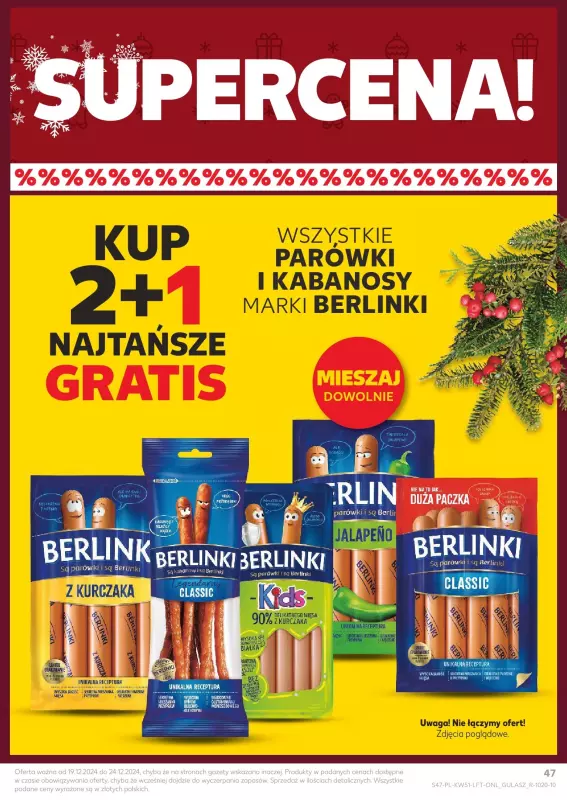 Kaufland - gazetka promocyjna Oferta Kaufland  do wtorku 24.12 - strona 47