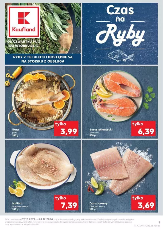 Kaufland - gazetka promocyjna Czas na ryby od czwartku 19.12 do wtorku 24.12