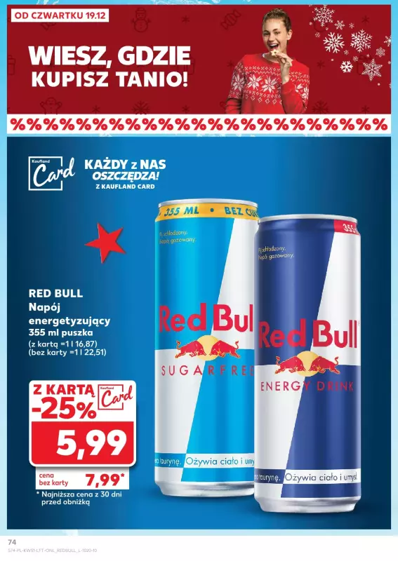 Kaufland - gazetka promocyjna Oferta Kaufland od czwartku 19.12 do wtorku 24.12 - strona 74