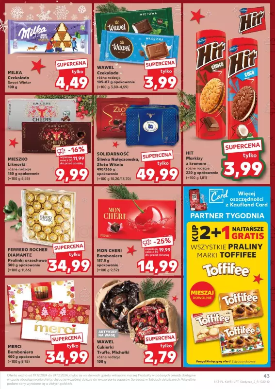 Kaufland - gazetka promocyjna Oferta Kaufland od czwartku 19.12 do wtorku 24.12 - strona 43