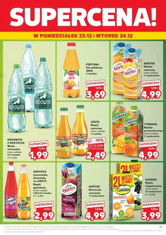 Kaufland - gazetka promocyjna Oferta Kaufland od czwartku 19.12 do wtorku 24.12 - strona 97