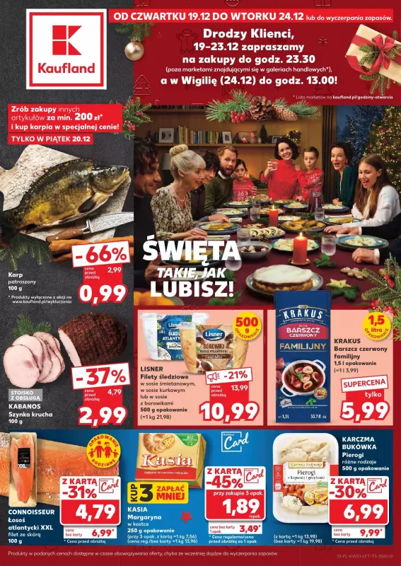 Kaufland - gazetka promocyjna Oferta Kaufland od czwartku 19.12 do wtorku 24.12