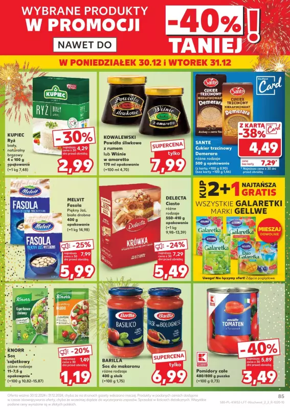 Kaufland - gazetka promocyjna Oferta Kaufland od piątku 27.12 do wtorku 31.12 - strona 85