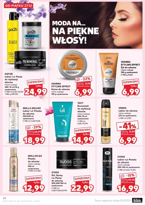 Kaufland - gazetka promocyjna Oferta Kaufland od piątku 27.12 do wtorku 31.12 - strona 68