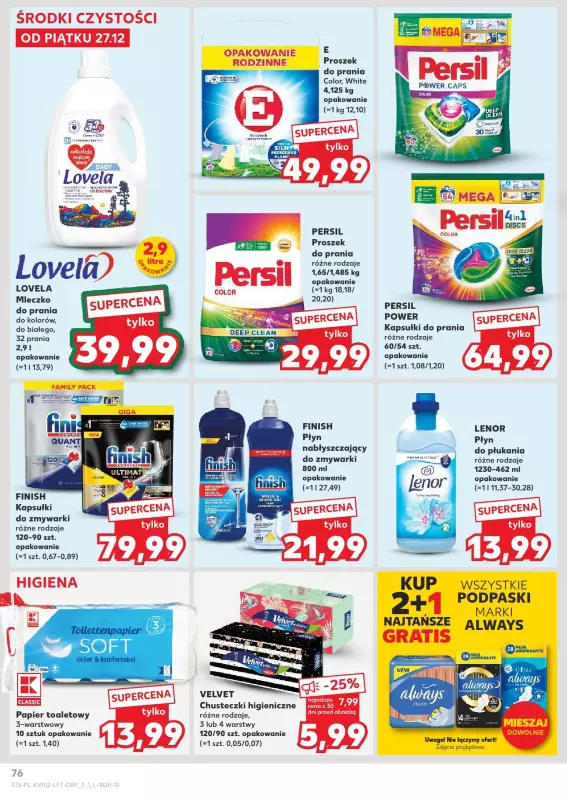 Kaufland - gazetka promocyjna Oferta Kaufland od piątku 27.12 do wtorku 31.12 - strona 76