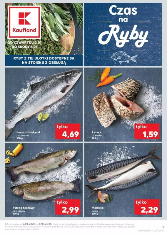 Kaufland - gazetka promocyjna Czas na ryby od czwartku 02.01 do środy 08.01