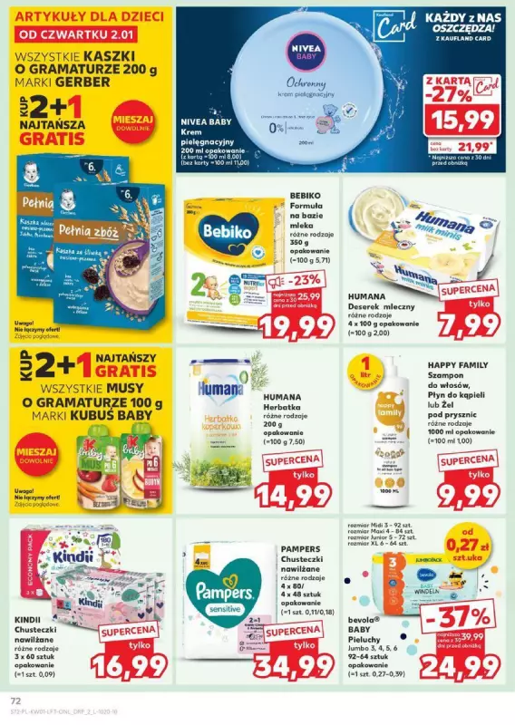 Kaufland - gazetka promocyjna Oferta Kaufland od czwartku 02.01 do środy 08.01 - strona 72