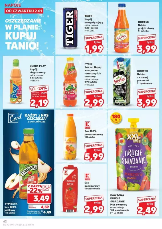 Kaufland - gazetka promocyjna Oferta Kaufland od czwartku 02.01 do środy 08.01 - strona 62