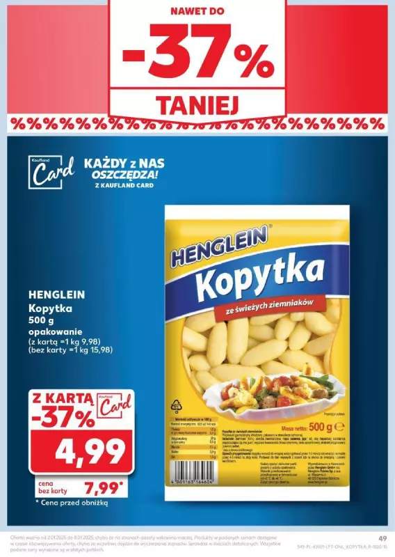 Kaufland - gazetka promocyjna Oferta Kaufland od czwartku 02.01 do środy 08.01 - strona 49