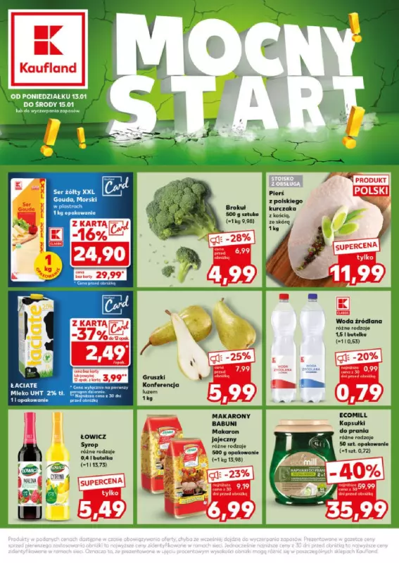 Kaufland - gazetka promocyjna Mocny Start od poniedziałku 13.01 do środy 15.01