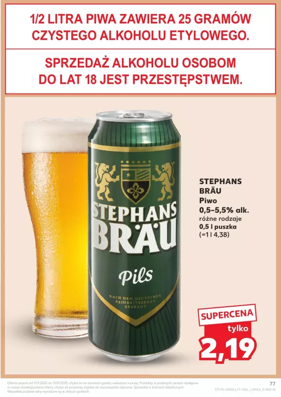 Kaufland - gazetka promocyjna Oferta Kaufland od czwartku 09.01 do środy 15.01 - strona 77