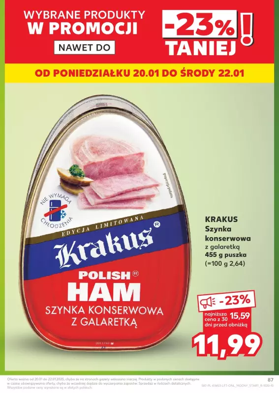 Kaufland - gazetka promocyjna Oferta Kaufland od czwartku 16.01 do środy 22.01 - strona 87