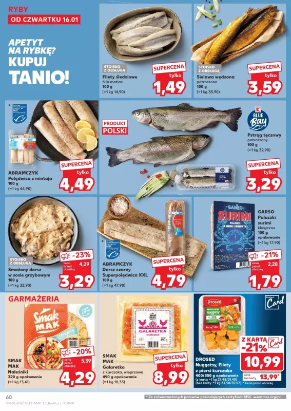 Kaufland - gazetka promocyjna Oferta Kaufland od czwartku 16.01 do środy 22.01 - strona 60